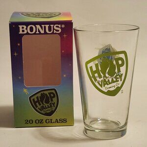 HOP VALLEY BREWING Cryo Hops Beer Glass BNIP 20oz.